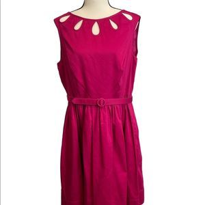 EUC women's Jessica Howard pink belted dress belted, size 16